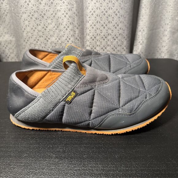 Teva ReEmber Moc Slipper Shoes Mens Size 12 Gray Quilted Slip-On Camp Cozy main image 4
